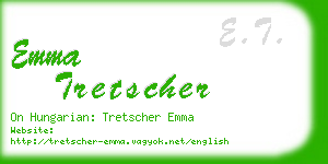 emma tretscher business card